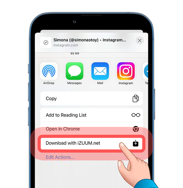 How to download from Instagram with iZUUM Shortcut